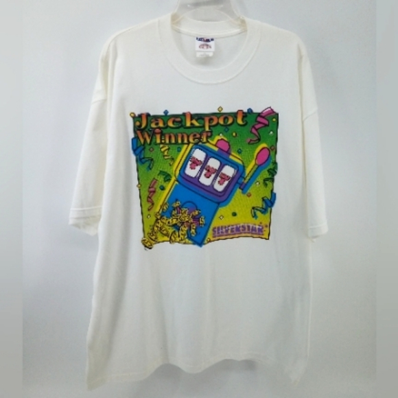 2 Vintage Silverstar Resort XL Philadelphia Mississippi Souvenir Tee 100% cotton - Picture 2 of 7